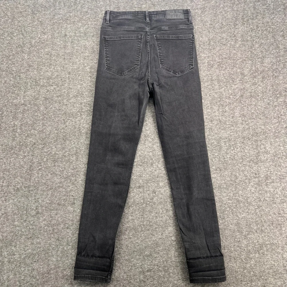Zara Trafaluc Womens High Rise Skinny Jeans‎ Faded Black Size 6 Stretch Denim
